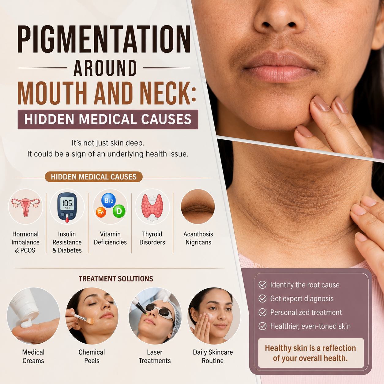 Pigmentation Around Mouth and Neck