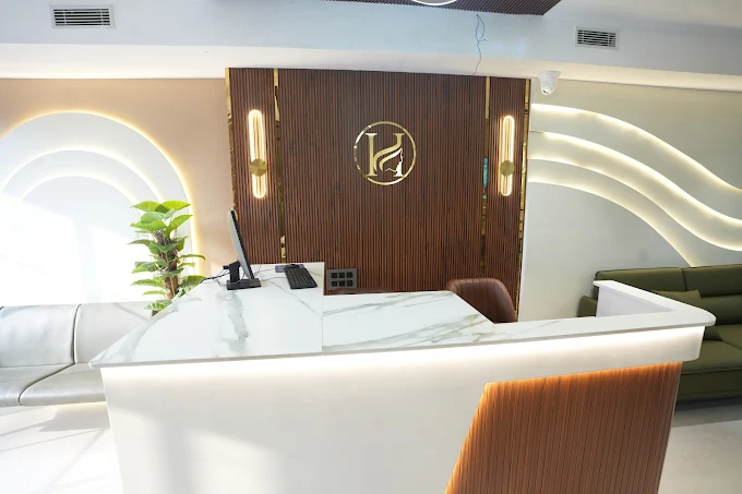 Reception area of Dr Hera Skin and Hair Clinic in Roorkee
