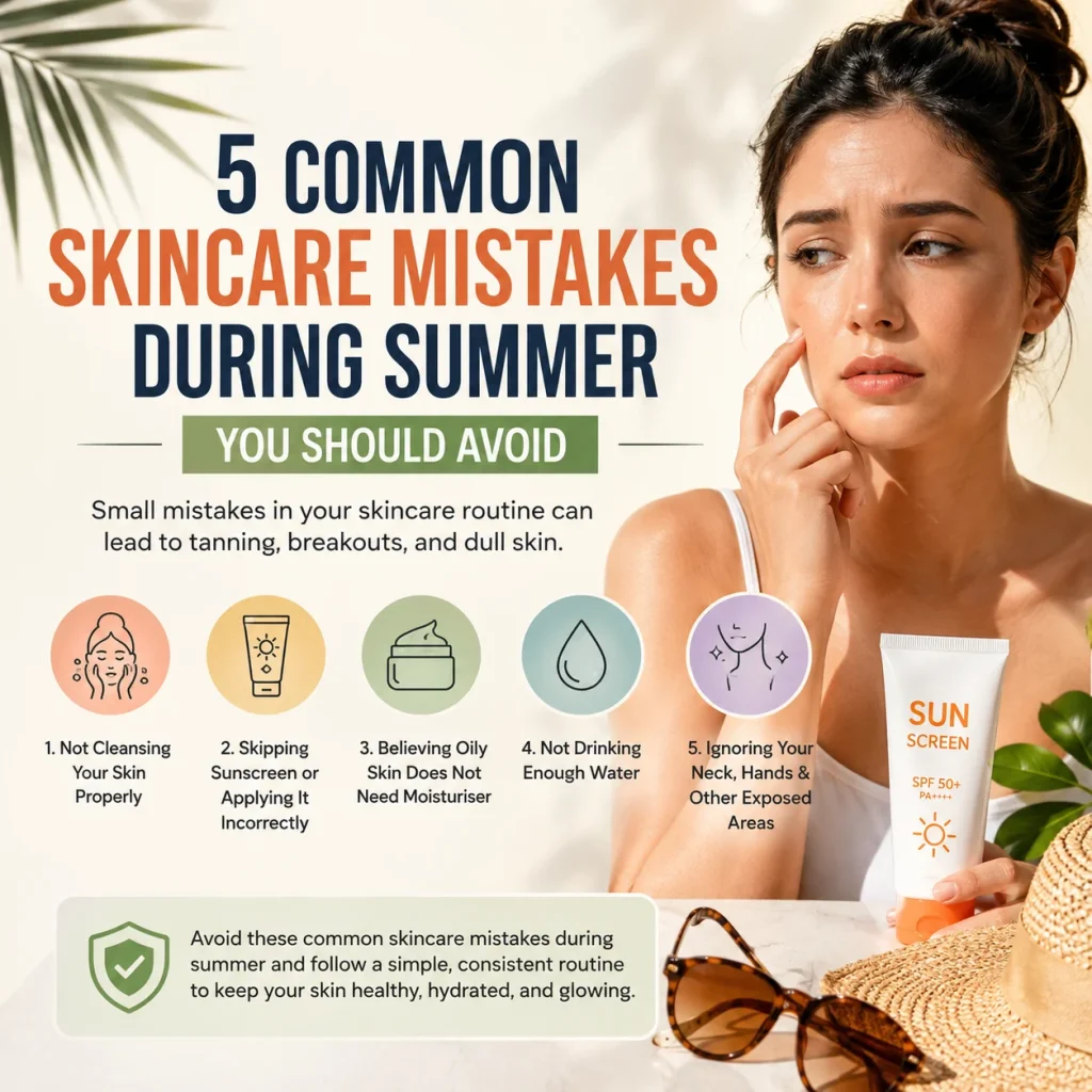 Common skincare mistakes during summer