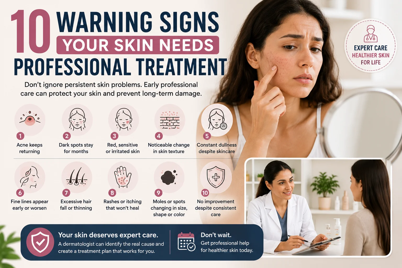 Signs your skin needs professional treatment