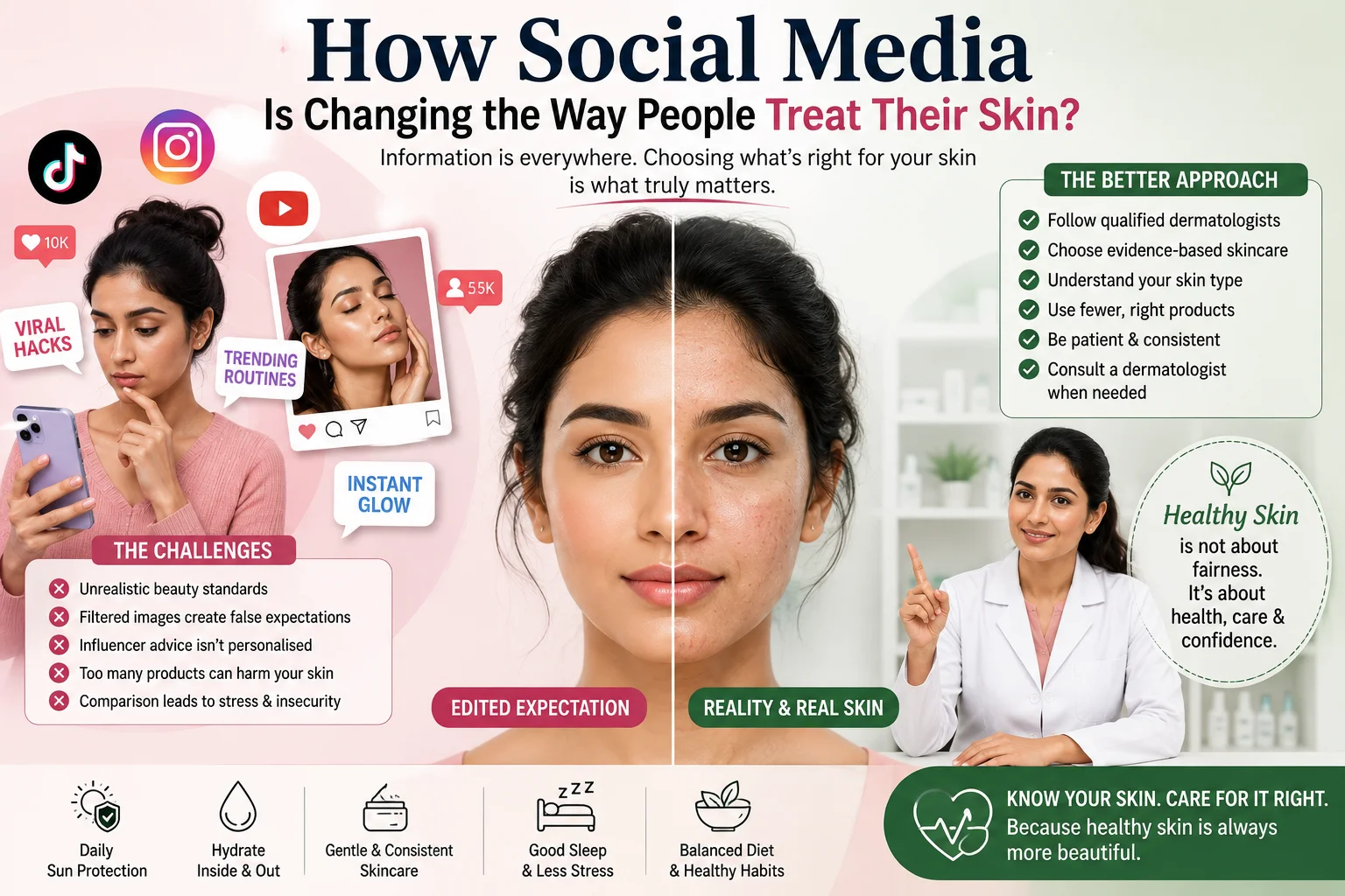 Social media and skincare