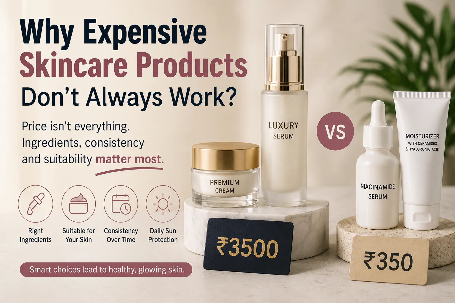 Why expensive skincare products don't always work