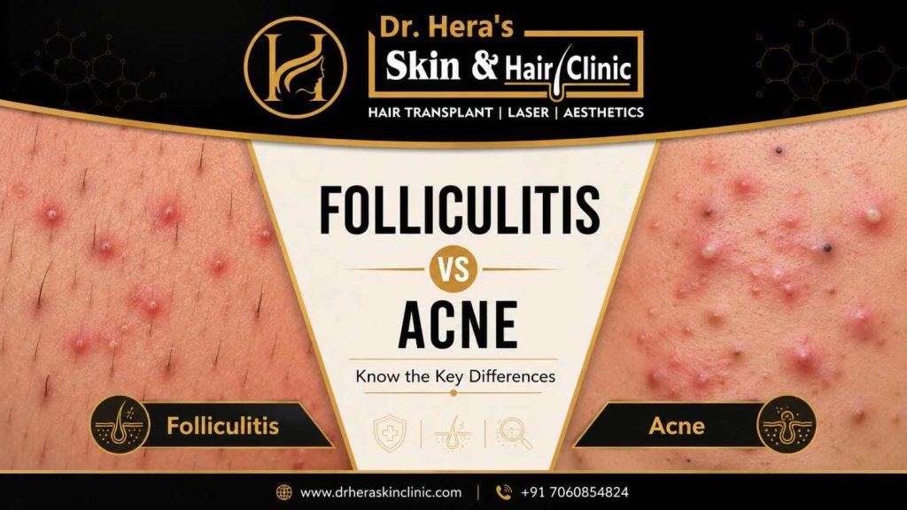 folliculitis vs acne