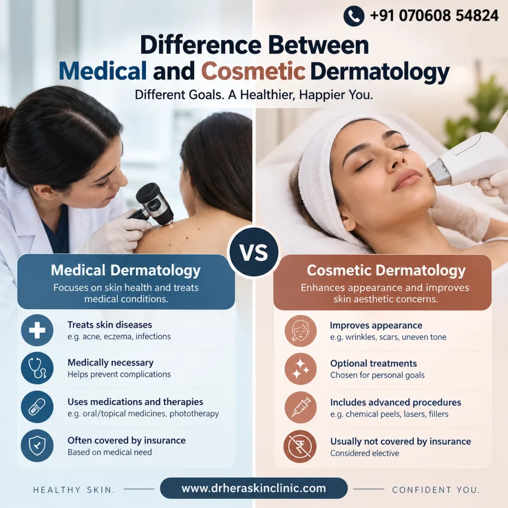 medical vs cosmetic dermatology