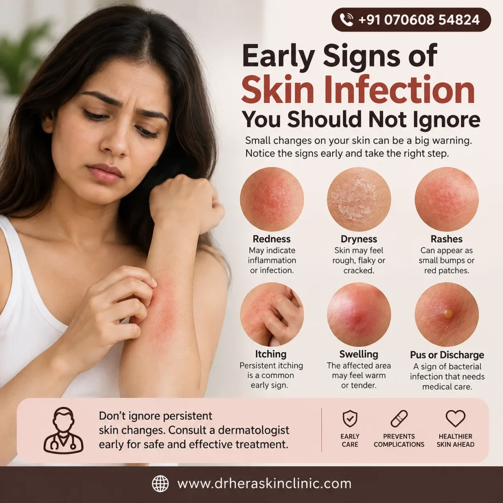 skin infection symptoms